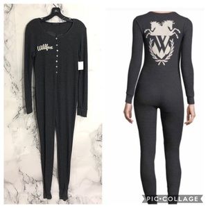Wildfox Gray Onsie Thermal Pajama “Horse Design”
